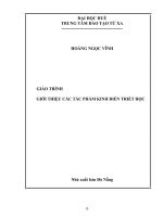 Giáo trình giới thiệu các tác phẩm kinh điển triết học