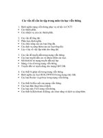 Các vấn đề cần ôn tập trong môn tin học viễn thông