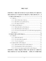Một số kiến nghị nhằm góp phần hoàn thiện công tác quản lý dịch vụ nhà chung cư tại chi nhánh – công ty TNHH Nhà nước một thành viên dịch vụ nhà ở và khu đô thi – xí nghiệp.DOC