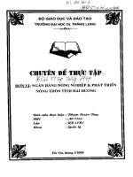 Báo cáo thực tập tại Ngân hàng nông nghiệp và phát triển nông thôn tỉnh Hải Dương.PDF