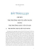 thị trường nội tệ liên ngân hàng và thị trường giấy tờ có giá- học viện ngân hàng.doc