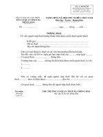 THÔNG BÁO Về việc người nộp thuế không thuộc diện được miễn thuế (giảm thuế)