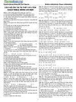 Câu hỏi ôn thi tốt nghiệp và luyện thi đại học Giao thoa sóng