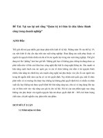 Các biện pháp để quản trị tri thức có hiệu quả. Liên hệ tại 1 DN.doc