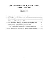 CÁC TÌNH HUỐNG ÁP DỤNG CIP TRONG INCOTERMS 2000.DOC
