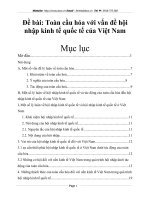 Toàn cầu hóa với vấn đề hội nhập kinh tế quốc tế của Việt Nam.DOC