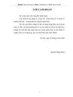 Phát triển lực lượng đại lý bảo hiểm tại công ty Bảo Việt Hà Nội thực trạng và giải pháp.DOC