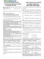 Câu hỏi luyện thi đại học Dao động cưỡng bức