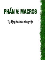 Bài giảng Macro tự động hóa trong công việc