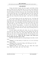 CHIẾN LƯỢC ĐẨY NHANH TIẾN ĐỘ XK GẠO CỦA VIỆT NAM TRONG NHỮNG NĂM ĐẦU THẾ KỶ 21.DOC