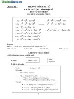 Phương trình đại số và bất phương trình đại số