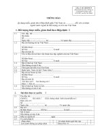 THÔNG BÁO  Áp dụng miễn, giảm theo Hiệp định giữa Việt Nam và ................ đối với cá nhân người nước ngoài là đối tượng cư trú của Việt Nam