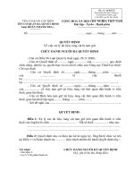  QUYẾT ĐỊNH  Về việc xử lý tài liệu, tang vật bị tạm giữ  CHỨC DANH NGƯỜI RA QUYẾT ĐỊNH