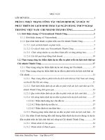 Định hướng và một số giải pháp nhằm nâng cao chất lượng công tác thẩm định dự án đầu tư phát triển du lịch sinh thái tại Chi nhánh Thành Công.DOC