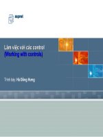 Bài giảng lập trình Asp .NET làm việc với điều khiển