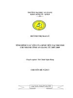 Tình hình vay vốn của sinh viên tại nhcsxh chi nhánh tỉnh an giang từ 2007-2009.DOC