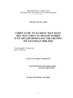 Chiến lược xuất khẩu mặt hàng dệt may cho các doanh nghiệp ở tp. Hồ chí minh sang thị trường mỹ giai đoạn 2006-2010.pdf