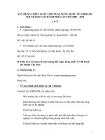 XÂY DỰNG CHIẾN LƯỢC CHO NGÂN HÀNG QUỐC TẾ VIB BANK CHI NHÁNH TẠI THÀNH PHỐ CẦN THƠ 2009 – 2012.doc