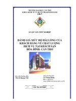 đánh giá mức độ hài lòng của khách hàng về chất lượng dịch vụ tại khách sạn hòa bình- cần thơ.pdf