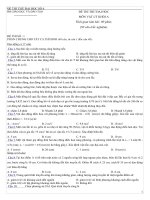 Đề thi thử trắc nghiệm vật lý khối A