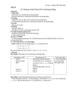 Giáo án Phương Trình Tham Số Của Đường Thẳng