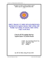 Thực trạng và một số giải pháp đẩy mạnh xuất khẩu hàng thủ công mỹ nghệ tại công ty Hàng thủ công Việt Nam Mai.doc