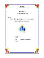 Phân tích quan hệ c-v-p và lựa chọn phương án kinh doanh.doc
