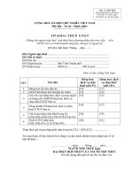 TỜ KHAI THUẾ GTGT
