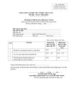 TỜ KHAI THUẾ GIÁ TRỊ GIA TĂNG