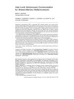 User-level Interprocess Communication for Shared Memory Multiprocessors