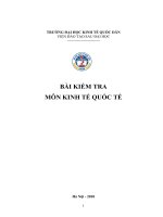 BÀI KIỂM TRA MÔN KINH TẾ QUỐC TẾ.DOC