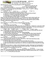 Đề thi thử trắc nghiệm Vật Lý 13