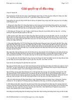 Giải quyết sự cố đĩa cứng