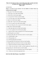 Phân tích tình hình tài chính và một số biện pháp nhằm cải thiện tình hình tài chính của Công ty Cổ phần Cảng Đoạn Xá.doc