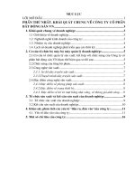 THựC TRạNG Kế TOáN CHI PHí SảN XUấT Và TíNH GIá THàNH SảN PHẩM TạI CÔNG TY Cổ PHầN BấT ĐộNG SảN VN.DOC