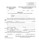  THÔNG BÁO Về việc cung cấp thông tin, tài liệu phục vụ công tác thanh tra thuế