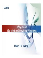 Tổng quan lập trình môi trường Windows