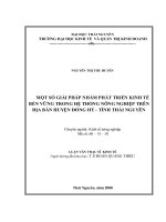 Một số giải pháp nhằm phát triển kinh tế bền vững trong hệ thống nông nghiệp trên địa bàn huyện đồng hỷ - tỉnh thái nguyên.pdf
