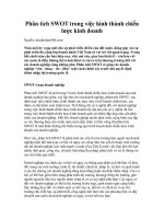 Phân tích SWOT trong việc hình thành chiến lược kinh doanh.pdf