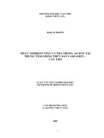 Tài liệu Luận văn Thực nghiệm ương cá tra trong ao đất tại trung tâm giống thủy sản Caseamex (Cần Thơ).pdf