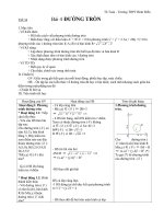 Giáo án môn Toán - Đường tròn