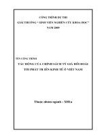 Tác động của chính sách tỷ giá hối đoáI tới phát triển kinh tế ở việt nam - ĐH Ngoại Thương.pdf