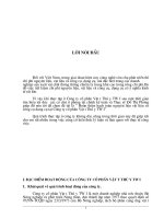 Hoàn thiện hạch toán nguyên liệu vật liệu và công cụ dụng cụ tại Công ty cổ phần Vật tư Thú y TW I.DOC