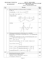 Đáp án môn toán khối B