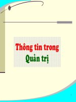 Thông tin trong quản trị