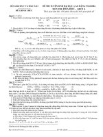  Đề thi tuyển sinh đại học cao đẳng năm 2005 môn hóa học khối A