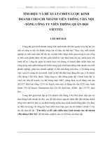 Tìm hiều và đề xuất chiến lược kinh doanh cho chi nhánh viễn thông 5 Hà Nội.DOC