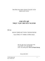 Hoàn thiện kế toán thành phẩm tại công ty TNHH Cường Hậu .DOC