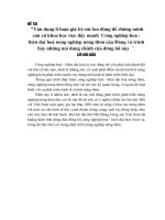 Vận dụng lí luận giá trị sức lao động để chứng minh căn cứ khoa học việc đẩy mạnh Công nghiệp hoá - hiện đại hoá nông nghiệp nông thôn của Đảng và trình bày những nội dung chính của đường lối này.doc