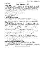 Giáo án bài kiểm tra một tiết